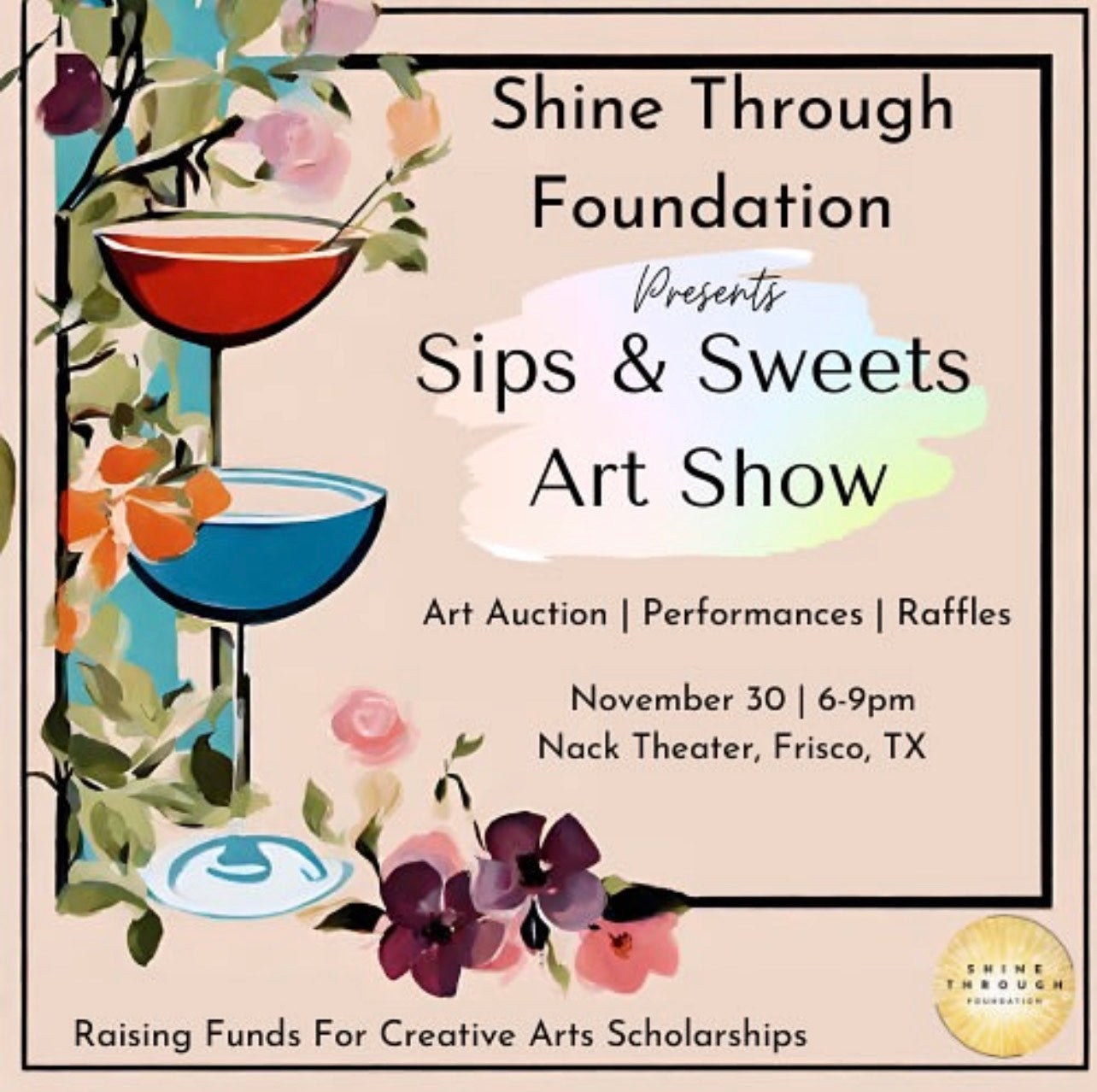 Sips & Sweets Art Show Nov. 30th Frisco, Texas