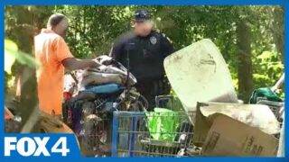 City clears out sprawling homeless encampment in northeast Dallas