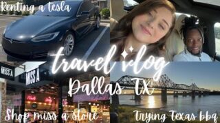 Travel vlog! Going to Dallas Texas, visiting shop miss a store! &trying Texas BBQ